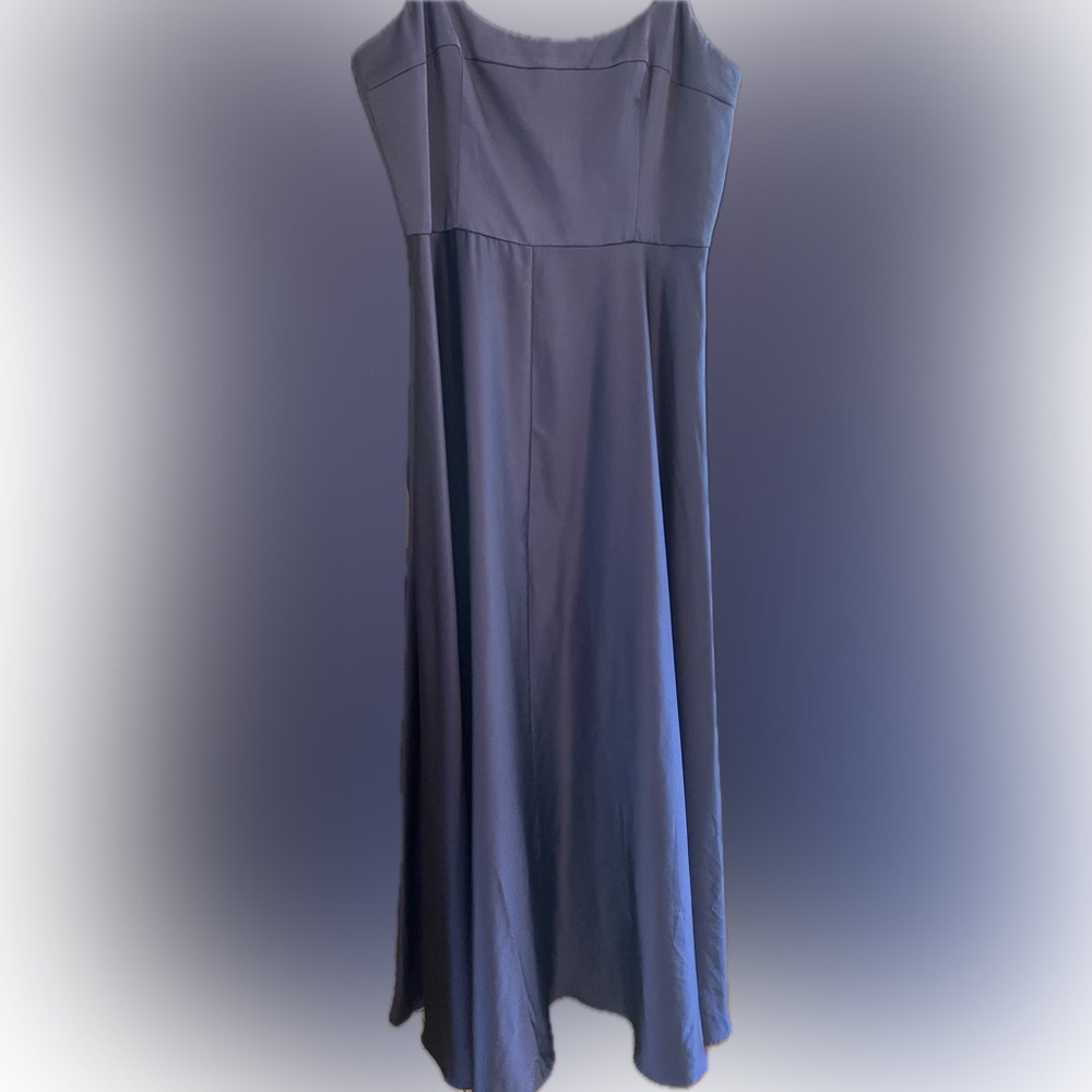 ASOS Navy Satin Maxi Dress